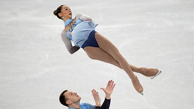 Hailey Kopsová a Evgeni Krasnopolski z Izraele na ZOH v Pekingu 2022. (19....