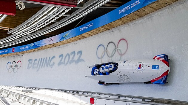 Dvokv tybob na trati olympijskho zvodu v Pekingu.