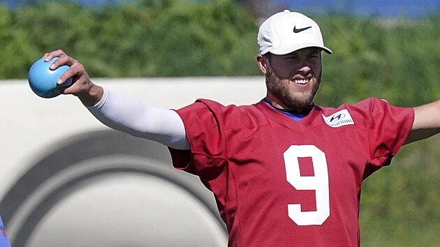 Matthew Stafford na trninku Los Angeles Rams