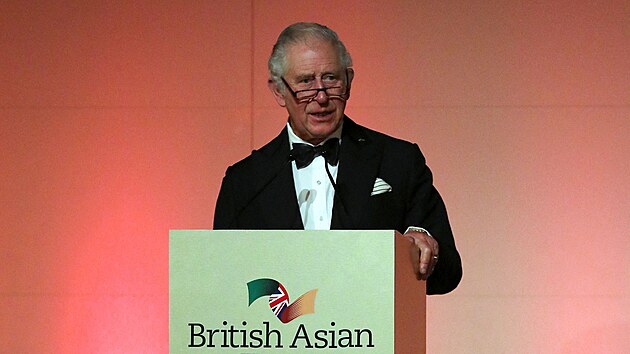 Princ Charles na akci organizace British Asian Trust (Londn, 9. nora 2022)
