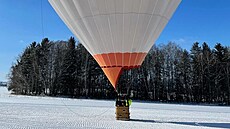 Horkovzduný balon brnnského výrobce Kubíek Balloons o objemu 4 500 metr...