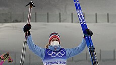 Marte Olsbuová Röiselandová z Norska vyhrála ve stíhacím závodu na ZOH v...
