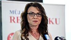 Prezidentka eské asociace povinných Denisa Rohanová vystoupila v Praze na...