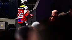 Anthony Camara z Pardubic opou�tí po osobním trestu do konce utkání ledovou...