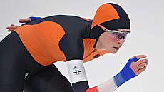 Irene Schoutenová na ptikilometrové trati na ZOH v Pekingu 2022. (10. února...