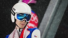 Viktor Poláek v akci na ZOH v Pekingu 2022. (13. února 2022)