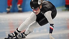 Corinne Stoddardová ze Spojených stát� v akci na ZOH v Pekingu 2022. (13. února...