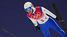 Viktor Poláek z eské republiky v akci na ZOH v Pekingu 2022. (14. února 2022)