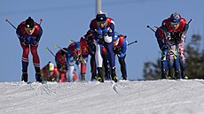 Sprint dvojic na olympiádě v Pekingu. Zleva Luděk Šeller (ČR), Iivo Niskanen...