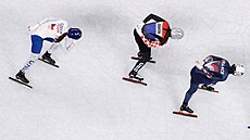 Michaela Hrzová skonila ve tvrtfinále na 1 500 metr tvrtá. (16. února 2022)
