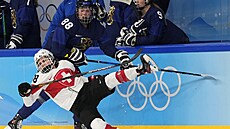 Finsko - Švýcarsko. Hokejistky bojují o bronzové medaile. (16. února 2022)