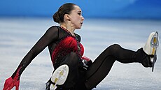 Ruska Kamila Valijevová na ZOH 2022 v Pekingu. (17. února 2022)