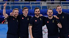 Finále muského curlingového turnaje mezi védskem a Velkou Británií na ZOH v...