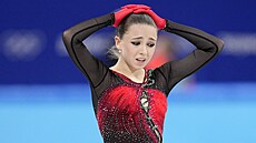 Kamila Valijevová v soutěži družstev na olympijských hrách v Pekingu. | na serveru Lidovky.cz | aktuální zprávy