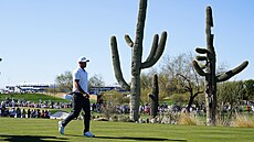 Brooks Koepka na turnaji Phoenix Open ve Scottsdale.