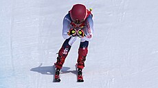 Mikaela Shiffrinová v kombinaním sjezdu na olympijských hrách v Pekingu.