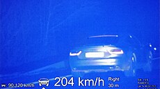 Kolem obce Podolí �idi� ují�d�l rychlostí 204 kilometr� v hodin�.
