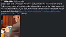 Tweet Václava Lásky