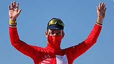 Mark Cavendish jako vít�z druhé  etapy na závod� Kolem Ománu