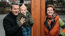 Vladimír Ko�en, jeho man�elka Martina Ko�enová a jejich syn Vladimír