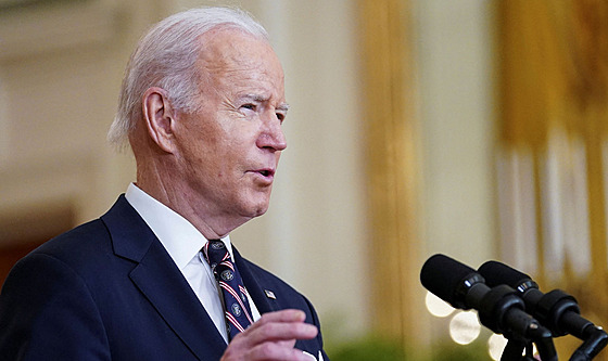 Americký prezident Joe Biden oznámil novou vlnu sankcí proti Rusku (22. února...