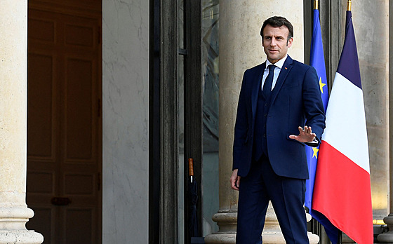 Francouzský prezident Emmanuel Macron (28. února 2022)