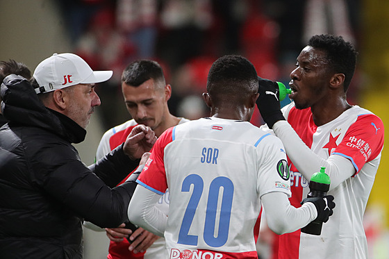 Ibrahim Traoré ze Slavie vyuil krátké pestávky k oberstvení.