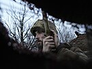 Ukrajintí vojáci na donbaské front (20. února 2022)