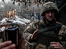 Ukrajintí vojáci na front v Doncké oblasti (20. února 2022)
