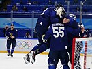 Olympijský turnaj v ledním hokej boj o zlato. Finsko - Rusko 2:1. ekání koní....