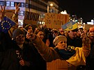 Demonstrace na podporu Ukrajiny uspoádaná spolkem Milion chvilek na Václavském...