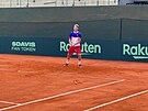 eský tenista Vít Kopiva trénuje v Argentin ped utkáním Davis Cupu.