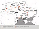 Mapa možných cílů ruských vojsk na Ukrajině sestavená estonskou rozvědkou podle...