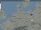 Let americkho bombardru B-52 z Britnie pes Nizozemsko, Nmecko a Polsko do...