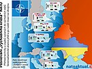 Mapa posilovn vchodnho kdla NATO do 26. nora 2022