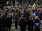 Demonstrace na Proke�ov� n�m�st� p�ed Novou radnic� v Ostrav� na podporu...