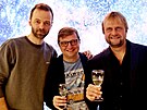 Producent a vina� Tom� Vican (vpravo) se s brn�nsk�m hercem Michalem Isten�kem...