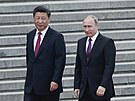 ínský prezident Si in-pching se svým ruským protjkem Vladimirem Putinem