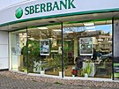 Ji zavená zlínská poboka Sberbank. (28. února 2022)