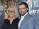 Björn Ulvaeus a jeho man�elka Lena Kallersjo (Stockholm, 20. ledna 2016)