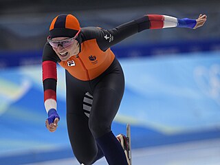 Irene Schoutenová na p�tikilometrové trati na ZOH v Pekingu 2022. (10. února...