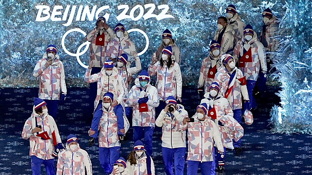 Olympijsk hry v Pekingu kon. Zimn sportovn svtek uzavr slavnostn ceremonil. Na snmku tm eska. (20. nora 2022)