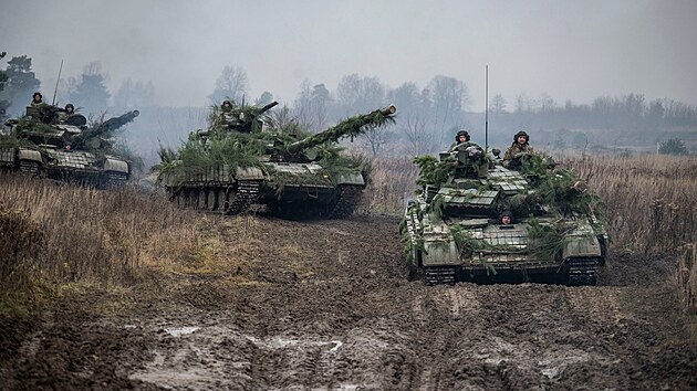 Ukrajinská armáda se připravuje na případný útok Ruska. (22. února 2022)