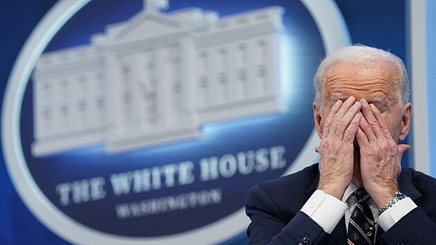 Americk prezident Joe Biden promluvil k nrodu v souvislosti s konfliktem mezi Ukrajinou a Ruskem. (22. nora 2022)