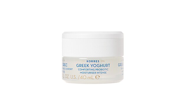 Greek Yoghurt Comforting Probiotic Moisturiser je krm, kter udruje mikroflru v rovnovze. Aktivn hydratan krm je vyroben z pravho eckho jogurtu tak, aby pleti dodal vechny blahodrn ltky, je tato surovina obsahuje. Navc obsahuje pre
-probiotika, iviny z moskch as a komplex WaterPatch, dky emu udruje v rovnovze kon mikroflru, hydratuje ple a zanechv ji zdrav krsnou. 790 K