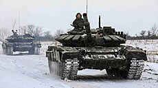 Ruské vojenské manévry v Leningradské oblasti (14. února 2022)