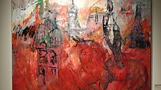 Obraz Tibora �erve�áka, který je k vid�ní na výstav� v Most�.