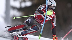 Henrik Kristoffersen p�i slalomu v Garmisch-Partenkirchen