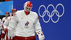 Ruský hokejový tým přivádí na led k olympijskému finále brankář Ivan Fedotov. | na serveru Lidovky.cz | aktuální zprávy