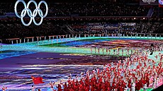 Slavnostní zahájení XXIV. zimních olympijských her.  Olympijský tým íny. (4....
